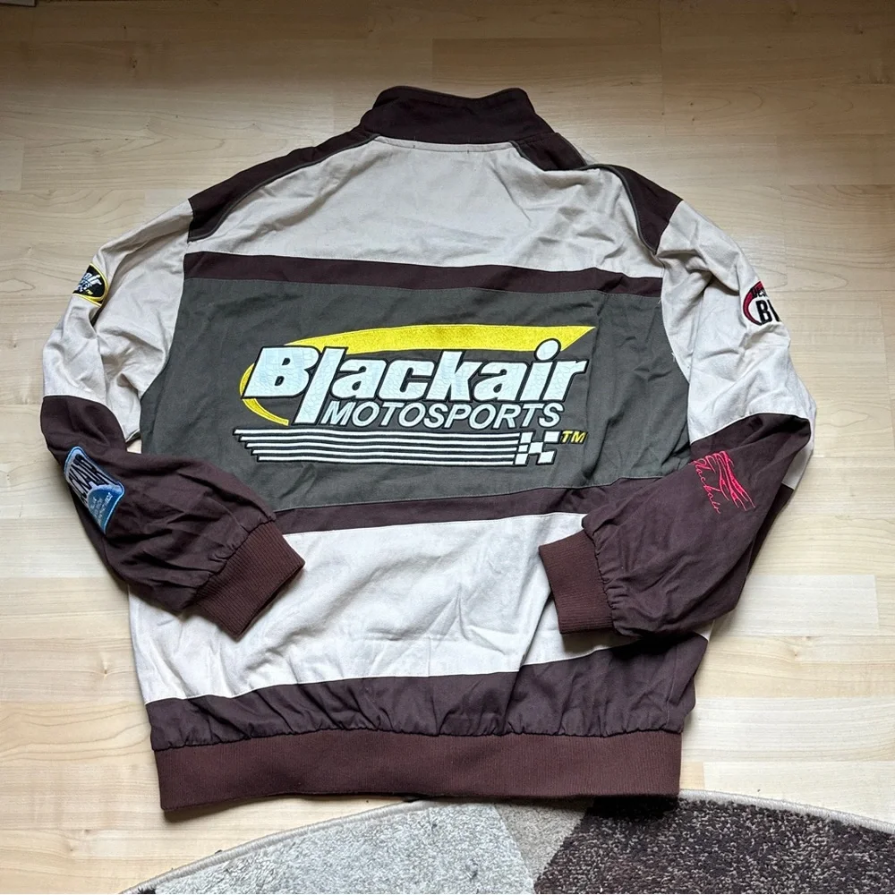 Aelfric Eden Brown and Cream Bomber Jacket - Picture 3 of 3
